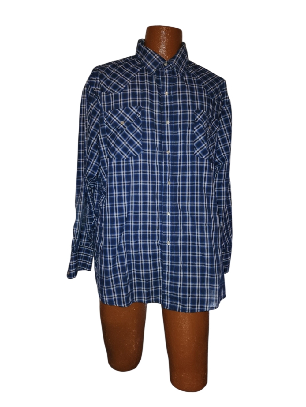 Plains Western Wear Pearl Snap Shirt Mens XL